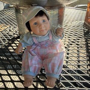 Adorable Baby Doll with Pink and Blue Outfit